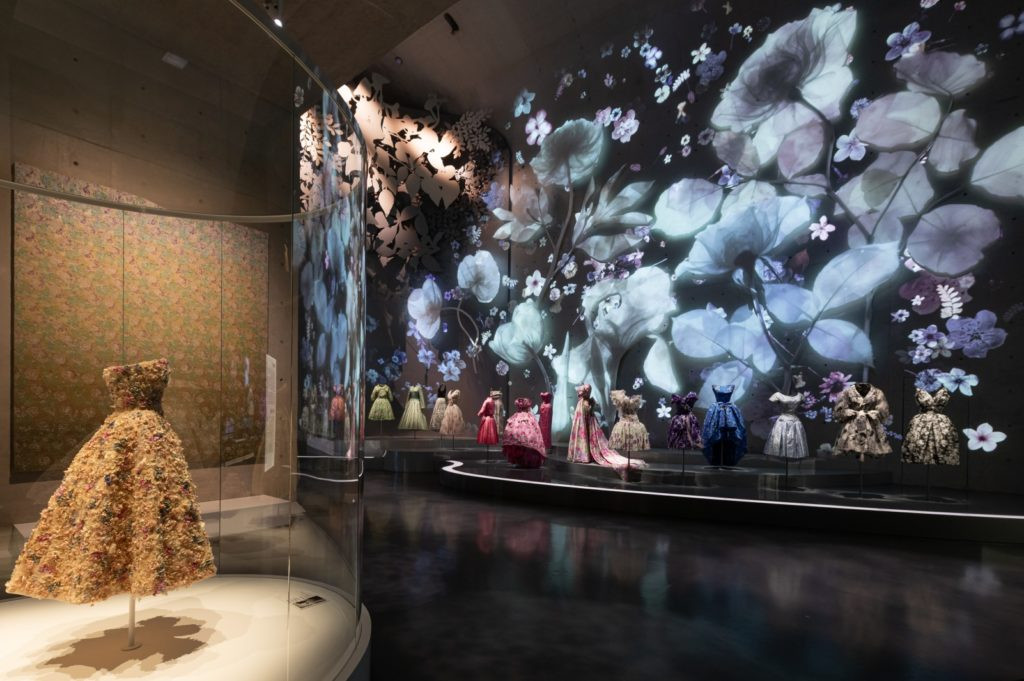 Dior’s ‘Designer of Dreams’ exhibition in Shanghai highlighting Monsieur Dior’s love of flowers and plants.